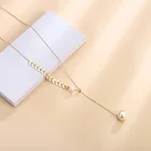 Dorado модное Очаровательное ожерелье с кисточкой листом жемчугом ювелирное изделие для женщин золотой цвет минималистичный нежный Бохо ювелирные изделия Рождественский подарок