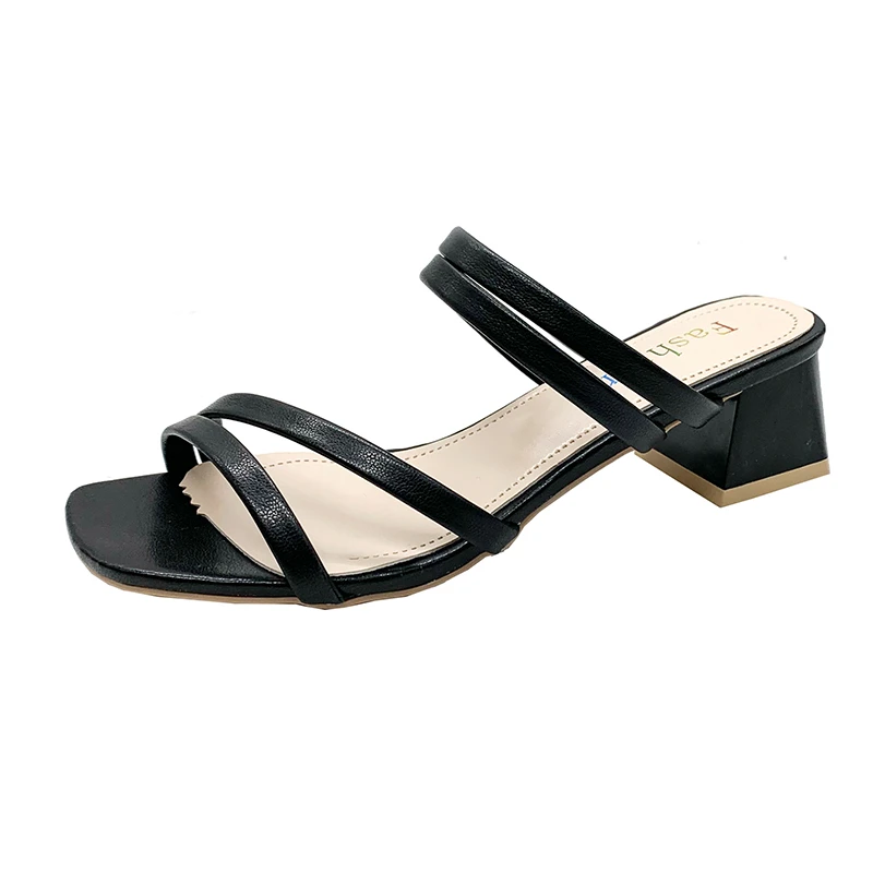 

Sandals Women Summer New Fashion Women's Sandals 2021 Solid Color Open Toe Sandals Casual All-match Comfortable Female Shoes