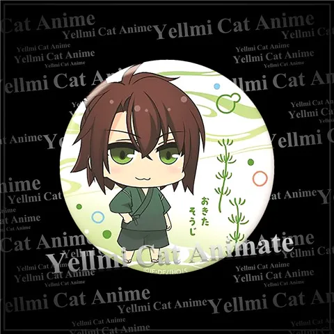 1 шт. 58 мм Hakuouki Yukimura Jiziru Hijikata Toshizo Okita Souji Saitou Hajime bagdes брошь|Броши| |