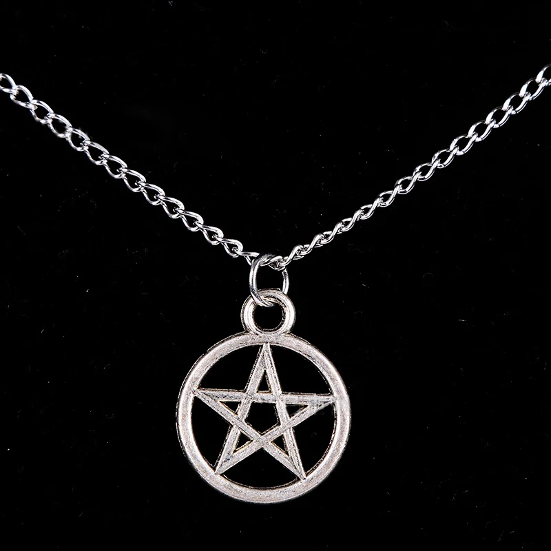 

New Supernatural Necklace Devil's Trap Pentagram Pentacle Vintage Retro Antique Pendant Movie Jewelry Wholesale
