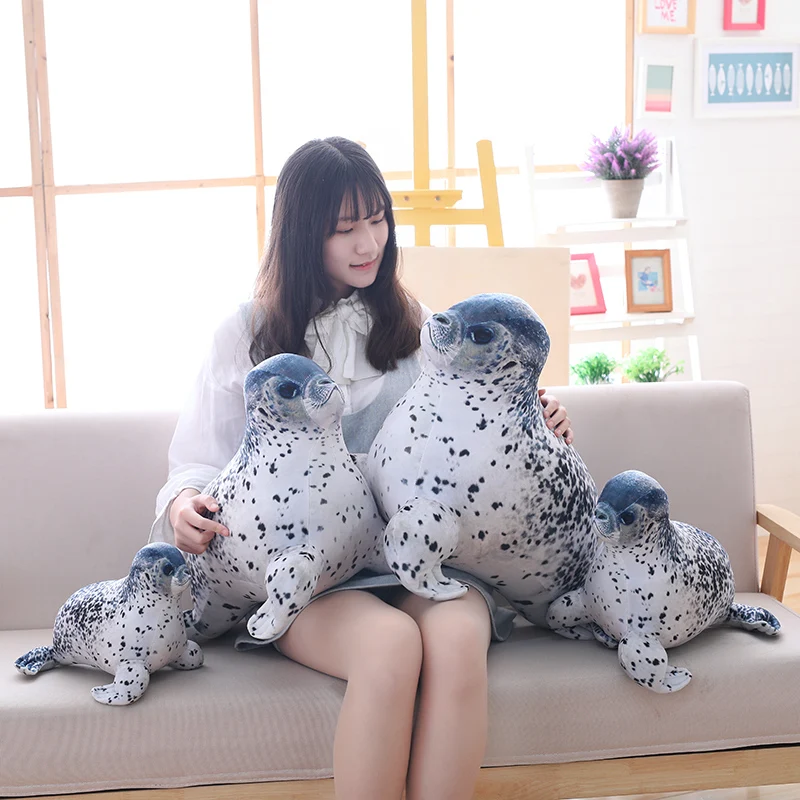 

New simulation sea lion plush doll toy cute seal doll rag doll underwater world animal pillow child bed sleeping toy boys and gi