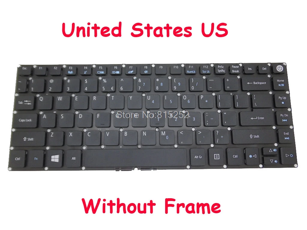 Английская клавиатура для ноутбука ACER E5 473 422 422G K4000 474G 475G 491G 473TG NSK RD1SC NK.I14170EP