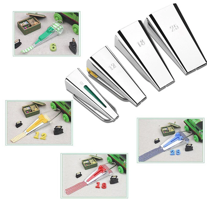 16pcs Set Bias Tape Maker Kit for Sewing Quilting Awl and Binder Foot Tools Accessories L9 #2 | Дом и сад
