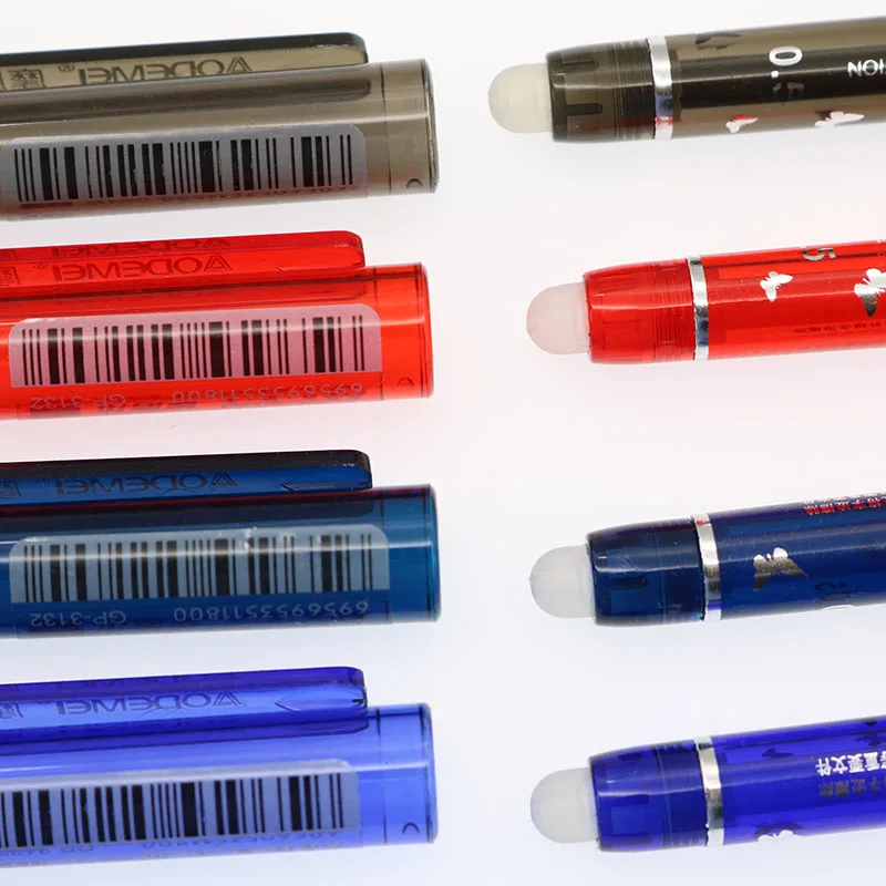 Стираемая волшебная ручка черные/синие/темно синие/красные чернила запасные