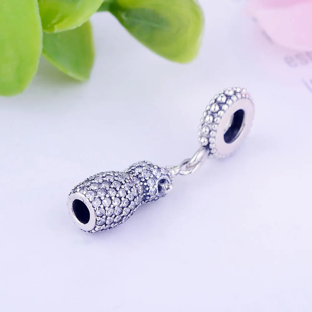 Ослепительное платье подвеска с прозрачным кубическим цирконием подходит для