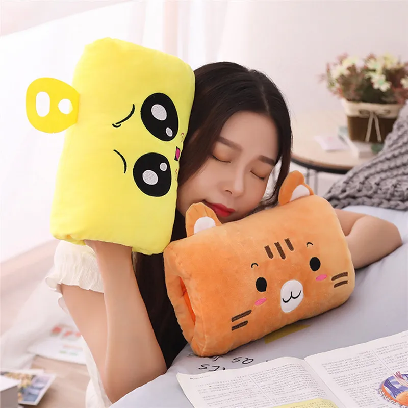 Мультфильм ручной нагреватель рукав плюшевая подушка моющаяся ручная Подушка