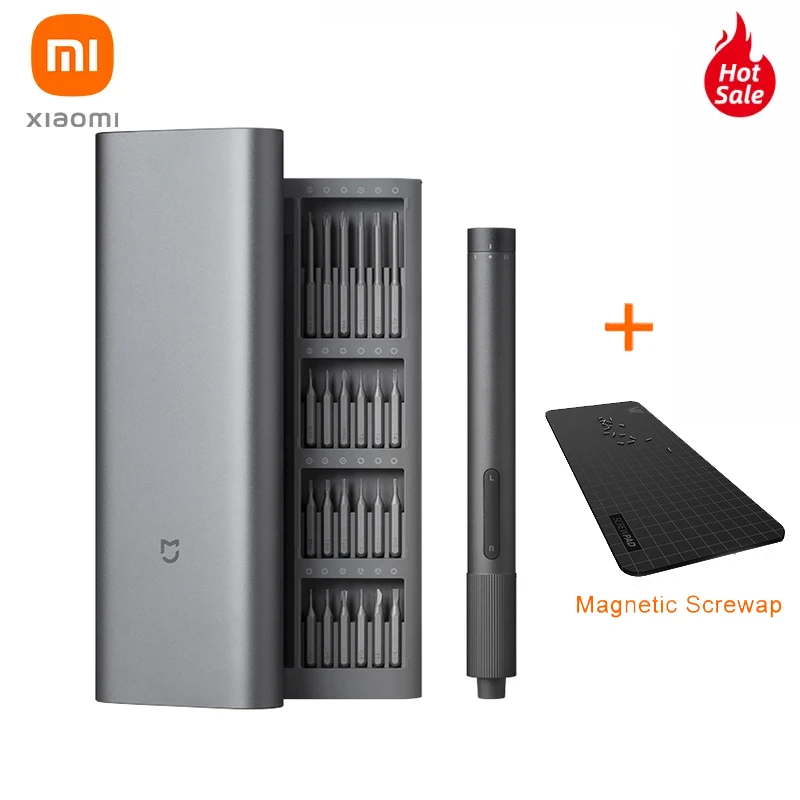 Набор отверток Xiaomi Mijia, комплект высокоточных инструментов с 2 передачами, регулировка крутящего момента, винт 400, 1 Type-C, перезаряжаемый магнитный Алюминиевый корпус - изображение