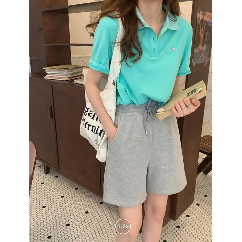 

4Colors Summer Korean style Embroidery Slim short sleeve t-shirts womens tee shirt femme women tops 2021 (X2000