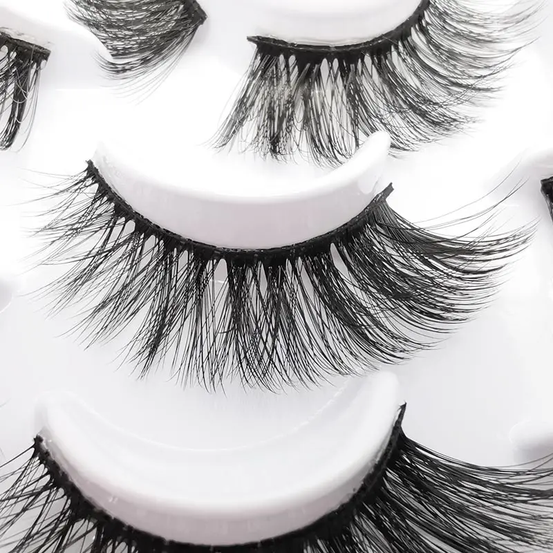 Mink eyelashes 3d mink hair eyelashes10 pairs long makeup 3d faux nature fake lashes extension false eyelashes Wholesale(10P