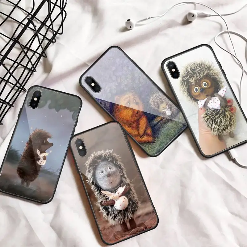 

Hedgehog in the Fog animal Phone Case Tempered glass For iphone 6 7 8 plus X XS XR 11 12 13 PRO MAX mini