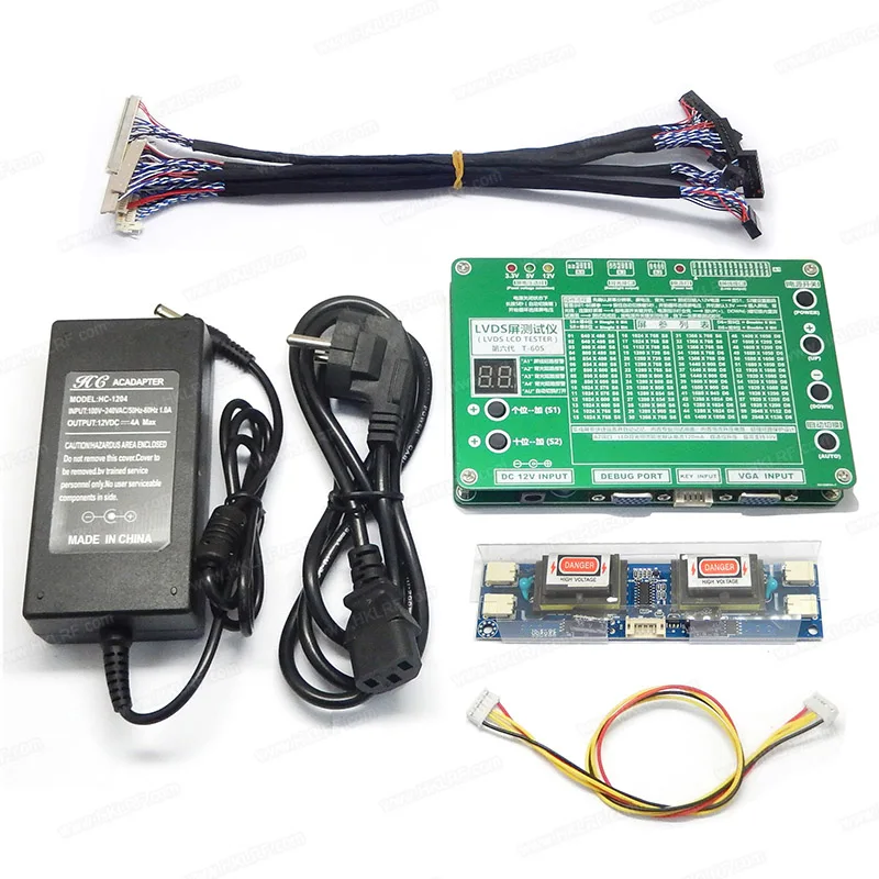 

T-60s Laptop LED LCD TV Tester Tool Panel Support 7-55 W/ LVDS cable Inverter