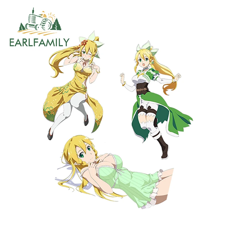 EARLFAMILY 13 см Супер сексуальная девушка автомобиль наклейка меч искусство онлайн аниме красота Kirigaya Suguha виниловые, отражающие, для машины Стайлинг наклейка