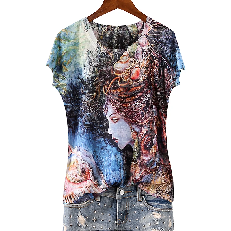 

Women Clothes Print Butterfly Flower T shirt Lady Summer Cotton Casual Women Streetwear Tops Tees Female Poleras Mujer