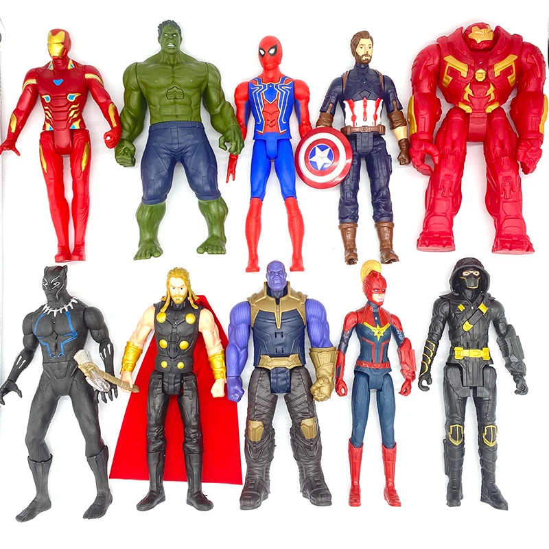 

Игрушки Marvel «мстители» 30 см, экшн-фигурки танос, халкбастер, Человек-паук, Железный человек, Капитан Америка, Тор, Росомаха, Черная пантера, к...