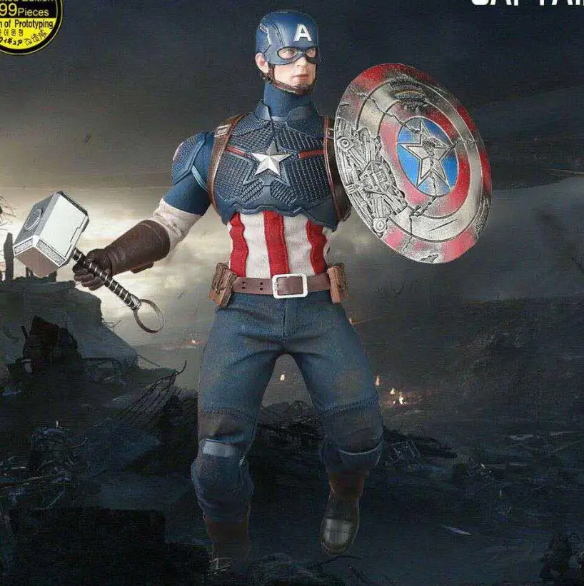 

Marvel Captain America 1:6 Limited Edition 999 PIECES Articulated Action Joints Moveable Figure Toys