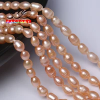 100 natural freshwater pearl irregular rice shape beads gold pearl beads for jewelry making diy bracelets necklace 15 strand