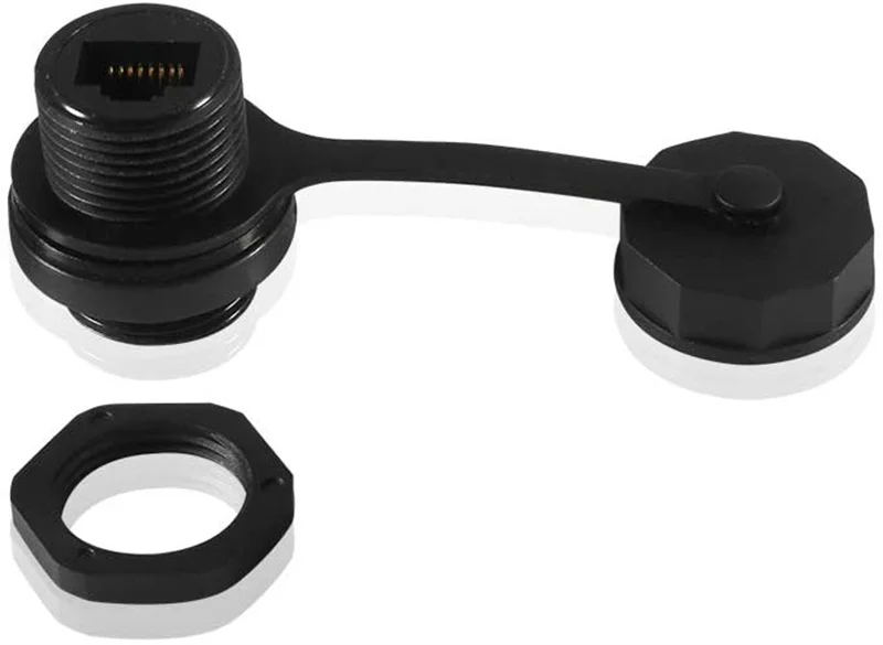 Защитная промышленная панель CAT 6 RJ45 двойная передача через соединитель с