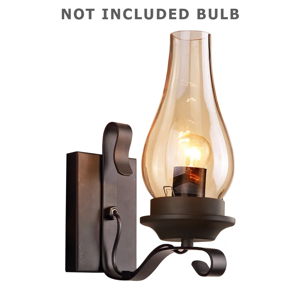 

E27 Wall Light Iron Home Decor Loft Corridor Lamp Indoor Lighting Retro Bedroom Bar Aisle Night Led Sconce Industrial Vintage