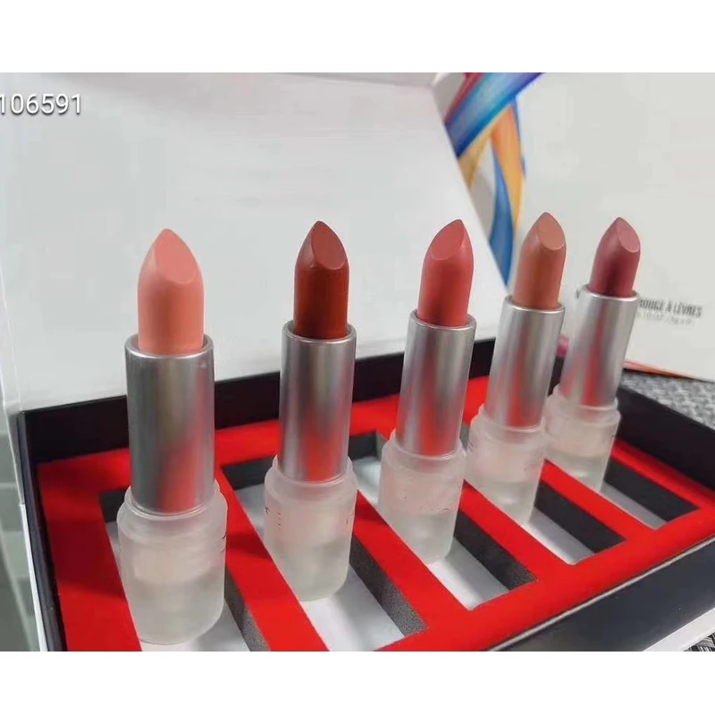 

5Pcs Set Lip Makeup Transparent 5 color lipstick lip balm Matte Lipstick Set In Box Sugar dada Yash The internet Lipstick