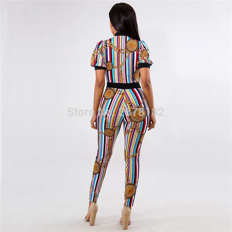 Осенний комбинезон женский элегантный цельный сексуальный с золотой цепочкой