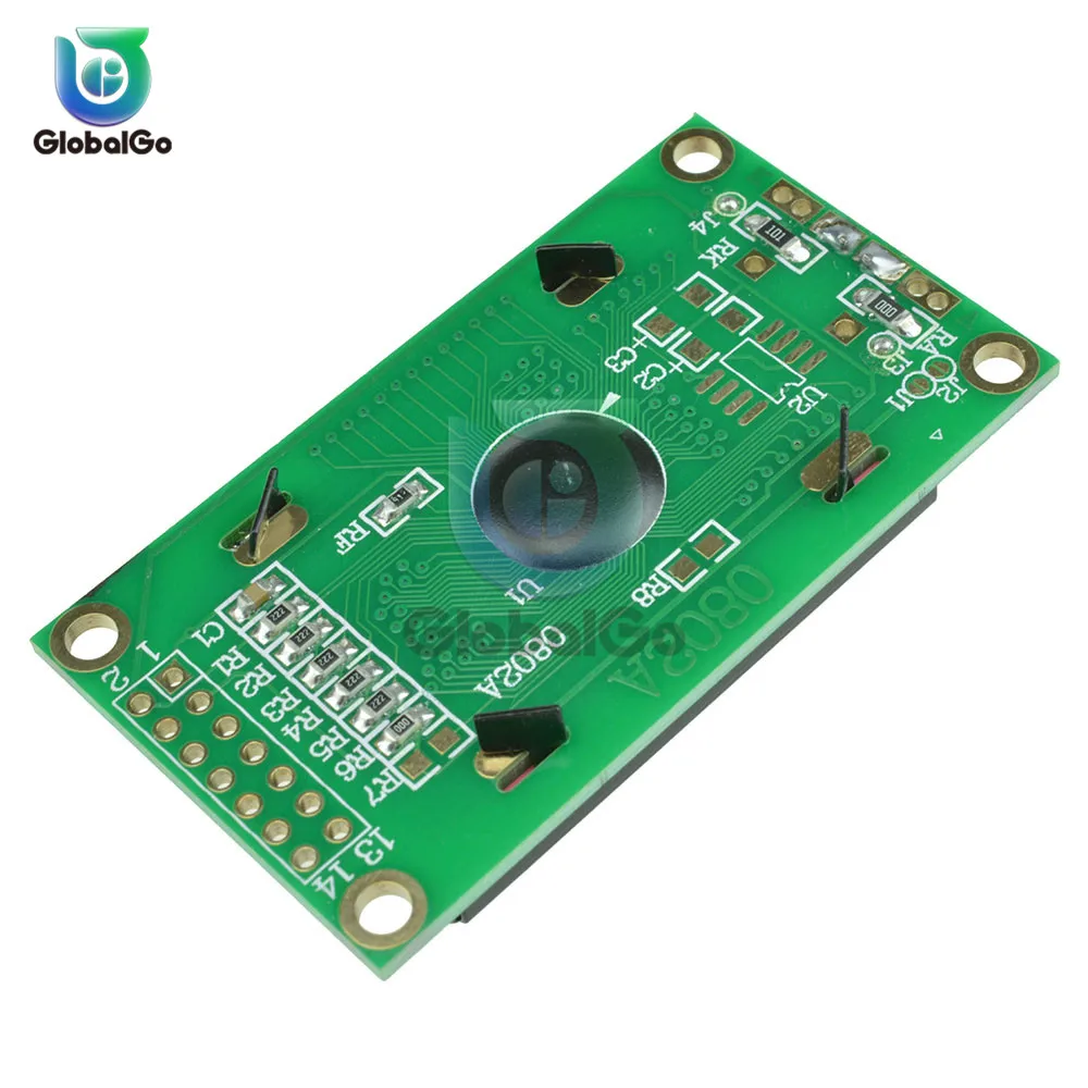 ЖК модуль Синий Желтый экран IIC/I2C 0802 для arduino LCD 8x2 символьный 5 В|Детали и
