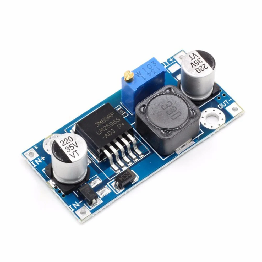 

LM2596s 3A Adjustable DC-DC Step-down Power Supply Module Input voltage :4V ~ 35V The output voltage : 1.23V ~ 30V