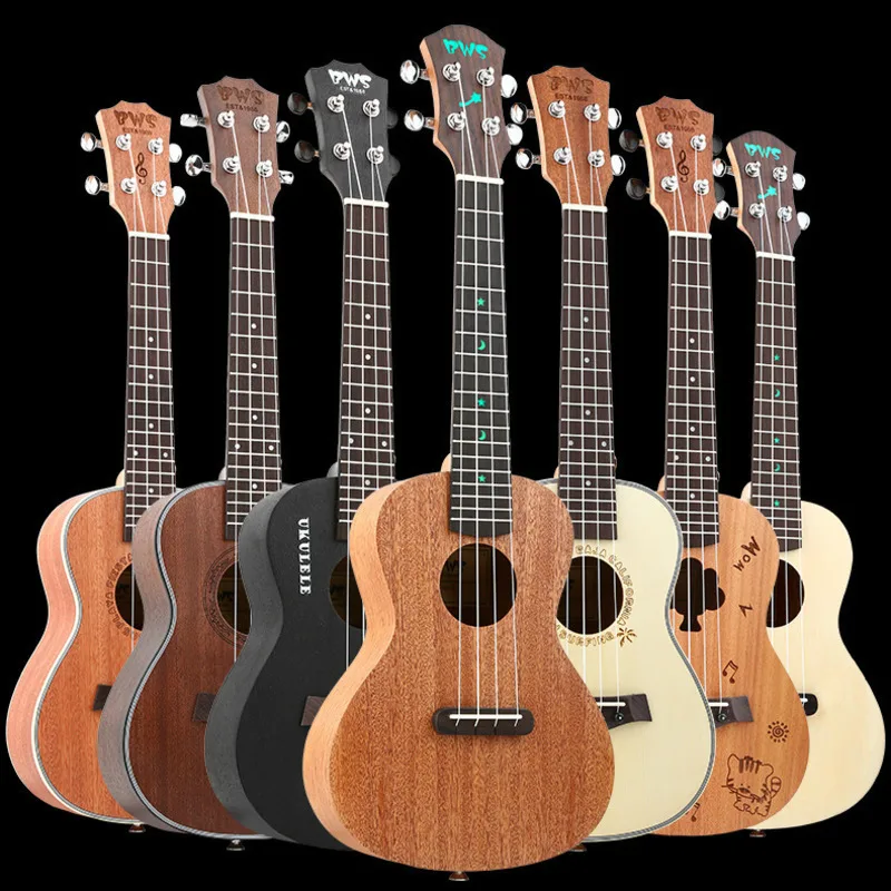 21 дюймов 23 дюйма Гавайская гитара из красного дерева укулеле прочный палисандр 4