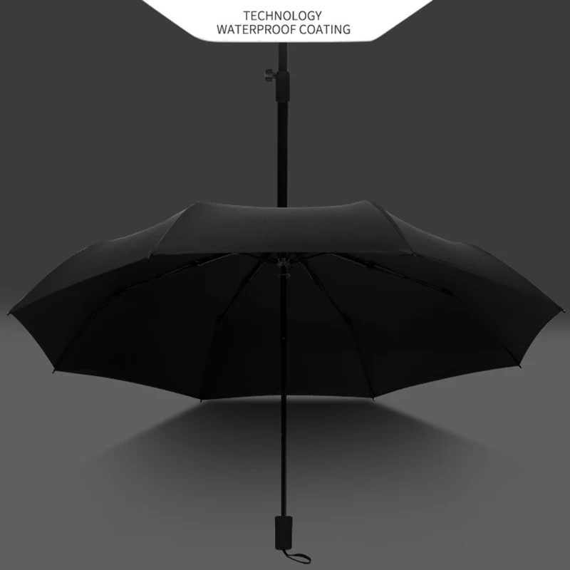 

Automatic Umbrella Strong Wind Resistant Color Three-fold Women's Umbrella Men's Rain Umbrella Folding Anti-UV Portable Parasol