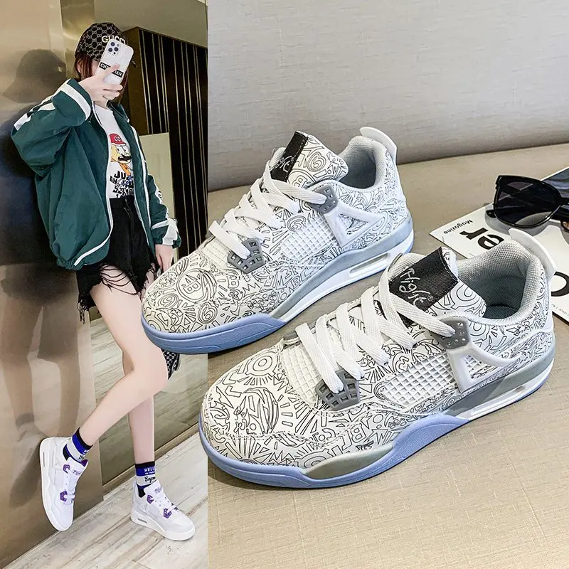 

Women's Fashion Sneakers 2021 Ladies New Lace-up Spring Sneakers Breathable Women's Fashion Vulcanized Shoes Zapatillas Mujer