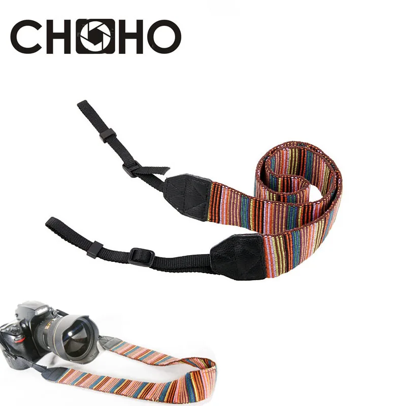Ремень на плечо для камеры Универсальный Регулируемый хлопковый кожаный шейный