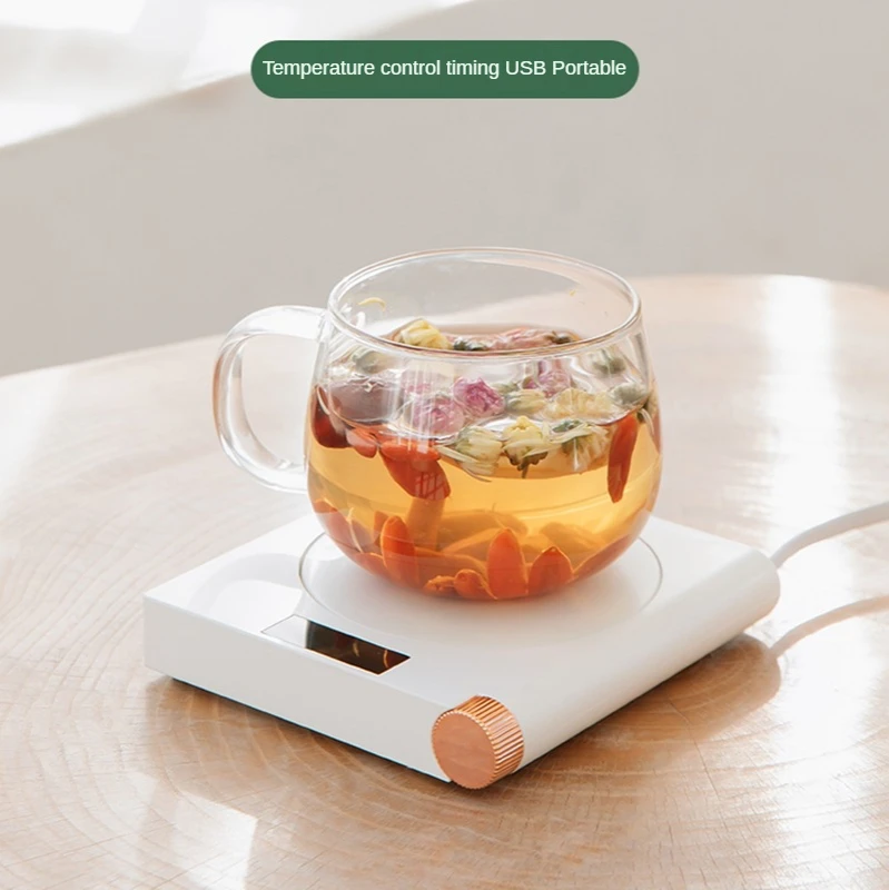 LED Intelligent 55 Degree Constant Temperature Coaster Multifunctional 5-Gear Heating And Thermal Insulation USB Warm Coaster