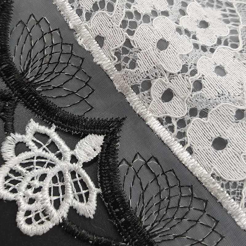 1 пара водорастворимый кружевной наплечный воротник цветок полиэстер шелк