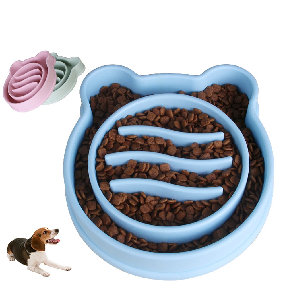 

Pet Eating Slower Bowl Dog Cat Feeder Plastic Anti-Choking Food Bowl Nonslip Anti Gulping Feeder Puppy Kitty Dish Pet Accessorie