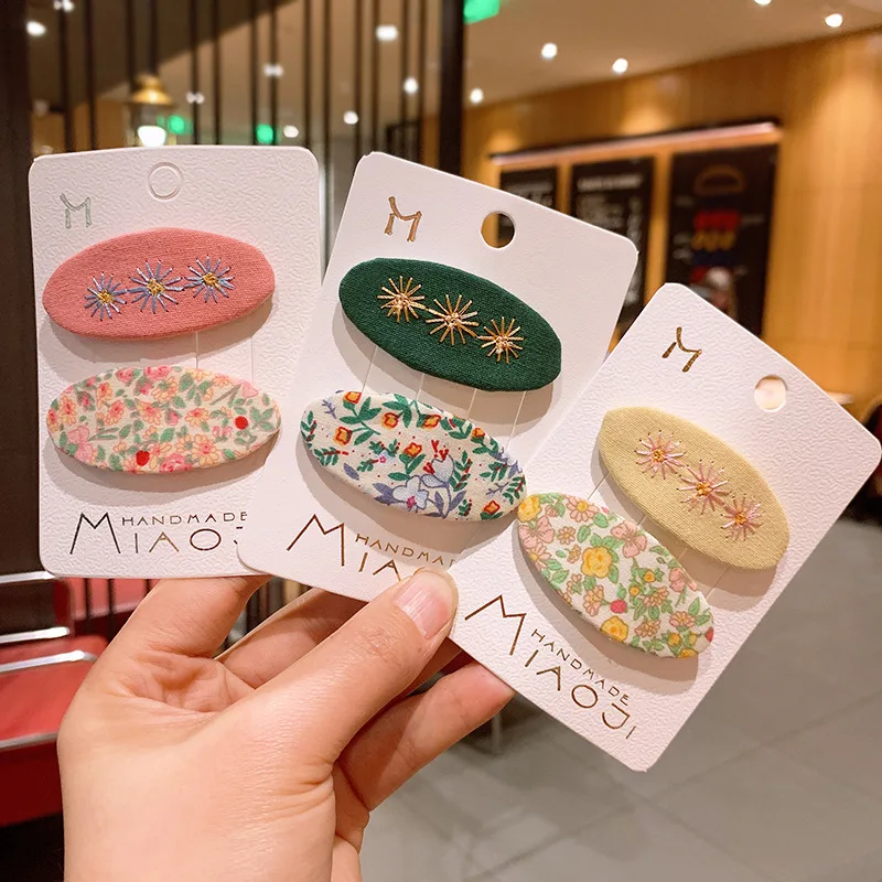 

Molans 2022, модные милые заколки для волос с мультипликационным принтом, головные уборы для девочек, Геометрический стиль, заколка для волос, ак...