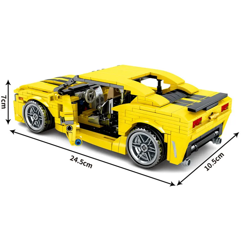 558 шт. строительные блоки Moc дизайн автомобилей Chevrolet Camaro ZR1 модель город техника