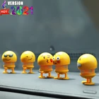 Автомобильная забавная трясущаяся кукла, милое лицо, мультяшная голова, игрушки, украшение для приборной панели, робот, милая машинка, игрушка, украшение, кукла