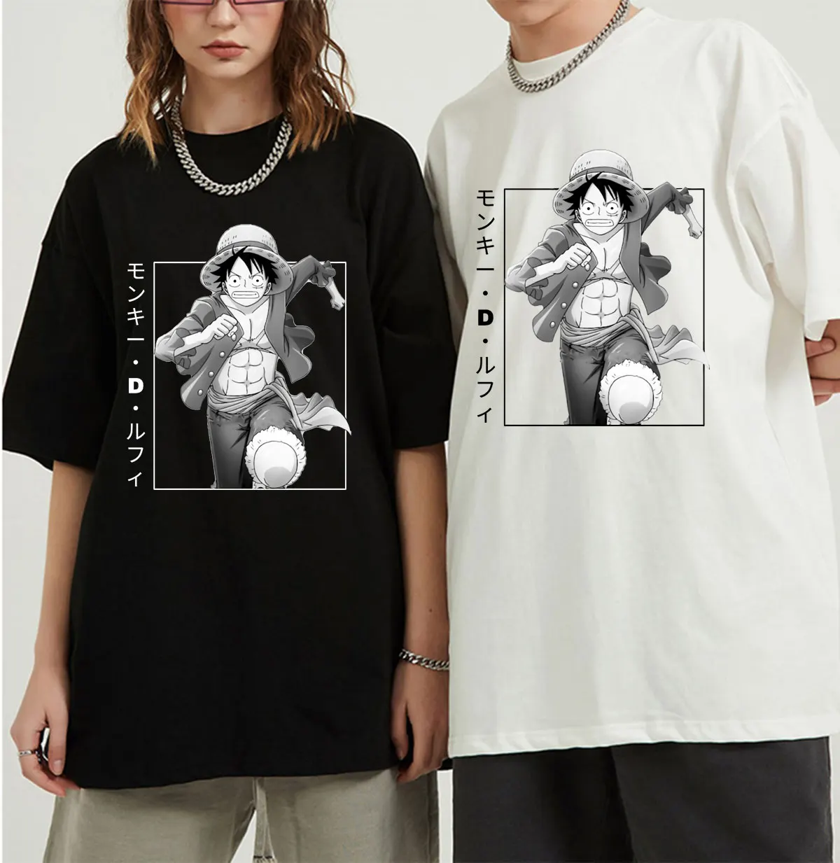 

One Piece T Shirt Men Harajuku Cartoon 2021 Hip Hop Japan Anime Tshirt 90s Funny Luffy Zoro Oversized T-shirts Fashion Tees Male