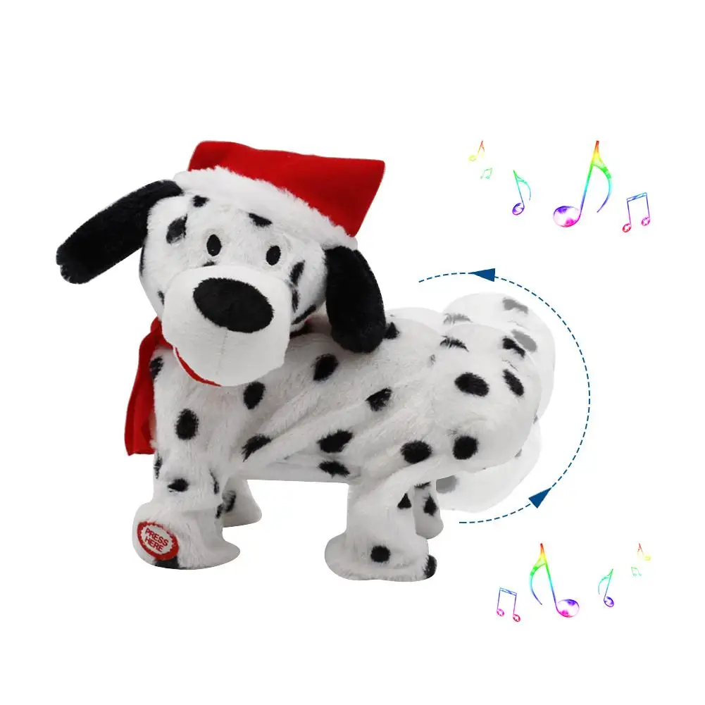 Рождественский Новый стиль милый пение танцующий щенок плюшевая игрушка