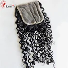 Кудрявые человеческие волосы с застежкой Jerry, длинные волосы на сетке 4x4, перуанские волосы с застежкой, наращивание волос без повреждений, 8-22 дюйма, плотность 130%