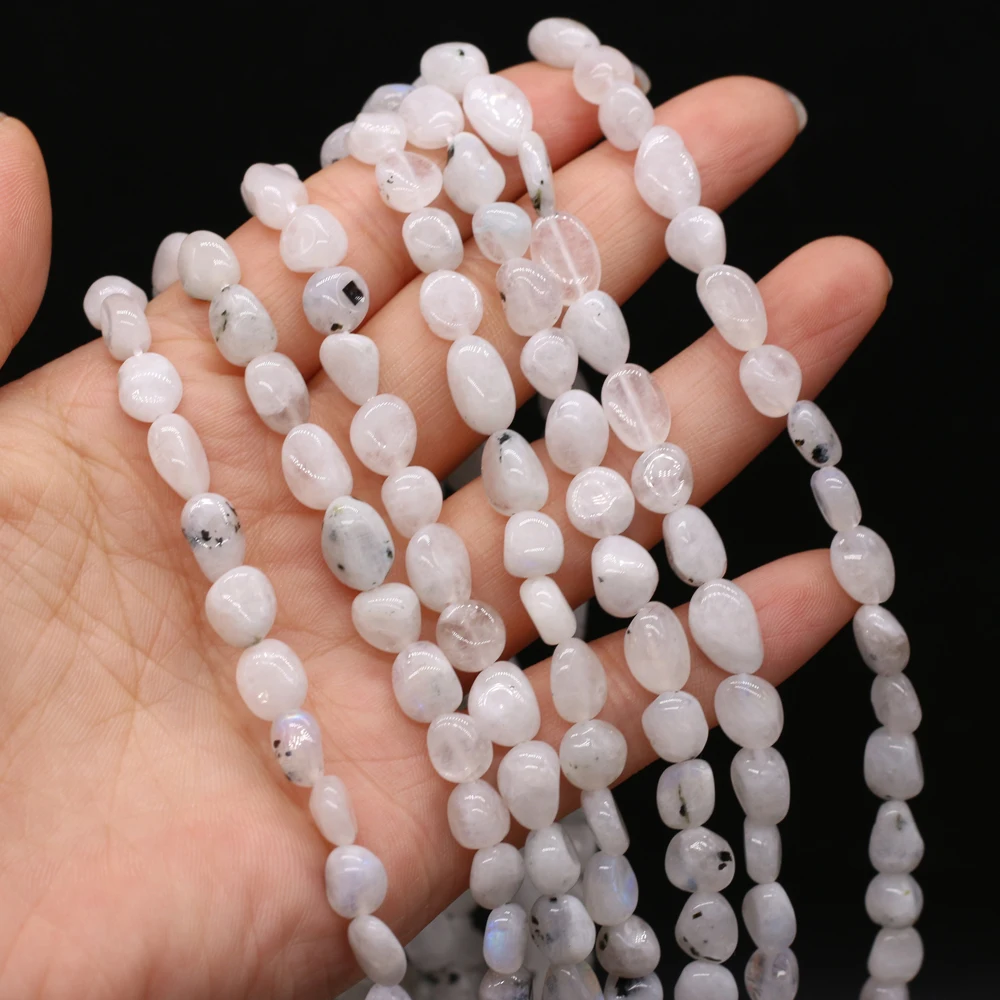

2021 Best Selling Natural Stone Semi-precious Stones Irregular Black Crystal Bead Making DIY Necklace Bracelet Size 6-8mm Gift
