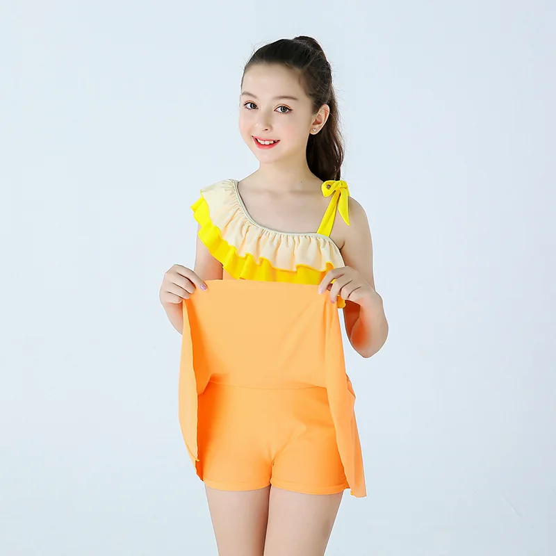 

2021 New Children's Swimwear Girls Big One-piece Girls Girls and Plus Size Swimwear