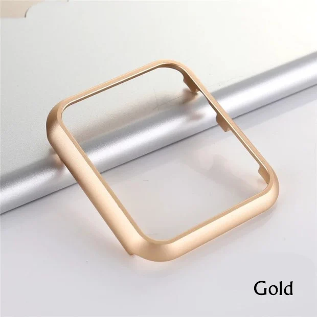 Чехол для Apple watch 42 мм 38 мм Apple watch 4 5 Case 44 мм 40 мм iWatch series 3 2 1 Алюминиевые защитные аксессуары для бампера - Цвет: gold