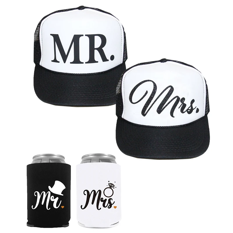 

Свадебная шапка с надписью «Mr Mrs» для невесты и жениха