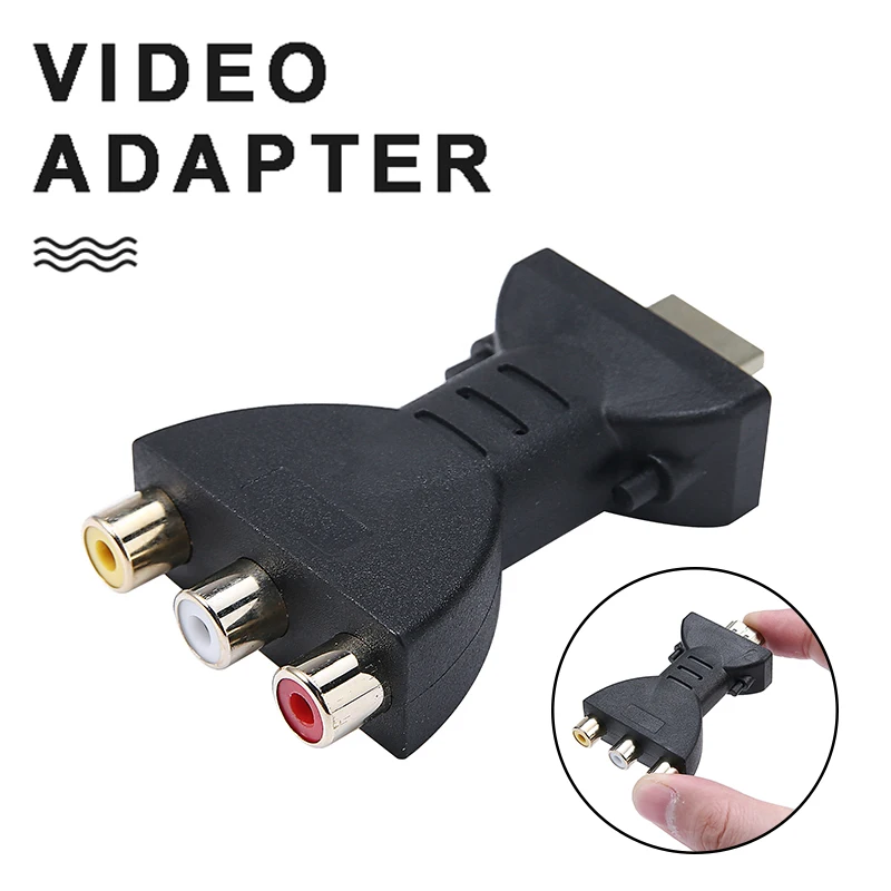 

Male to 3 RCA Female HDMI-compatible Composite AV Adapter Converter for TV DVD Audio Video Component Signal Transfer Connector