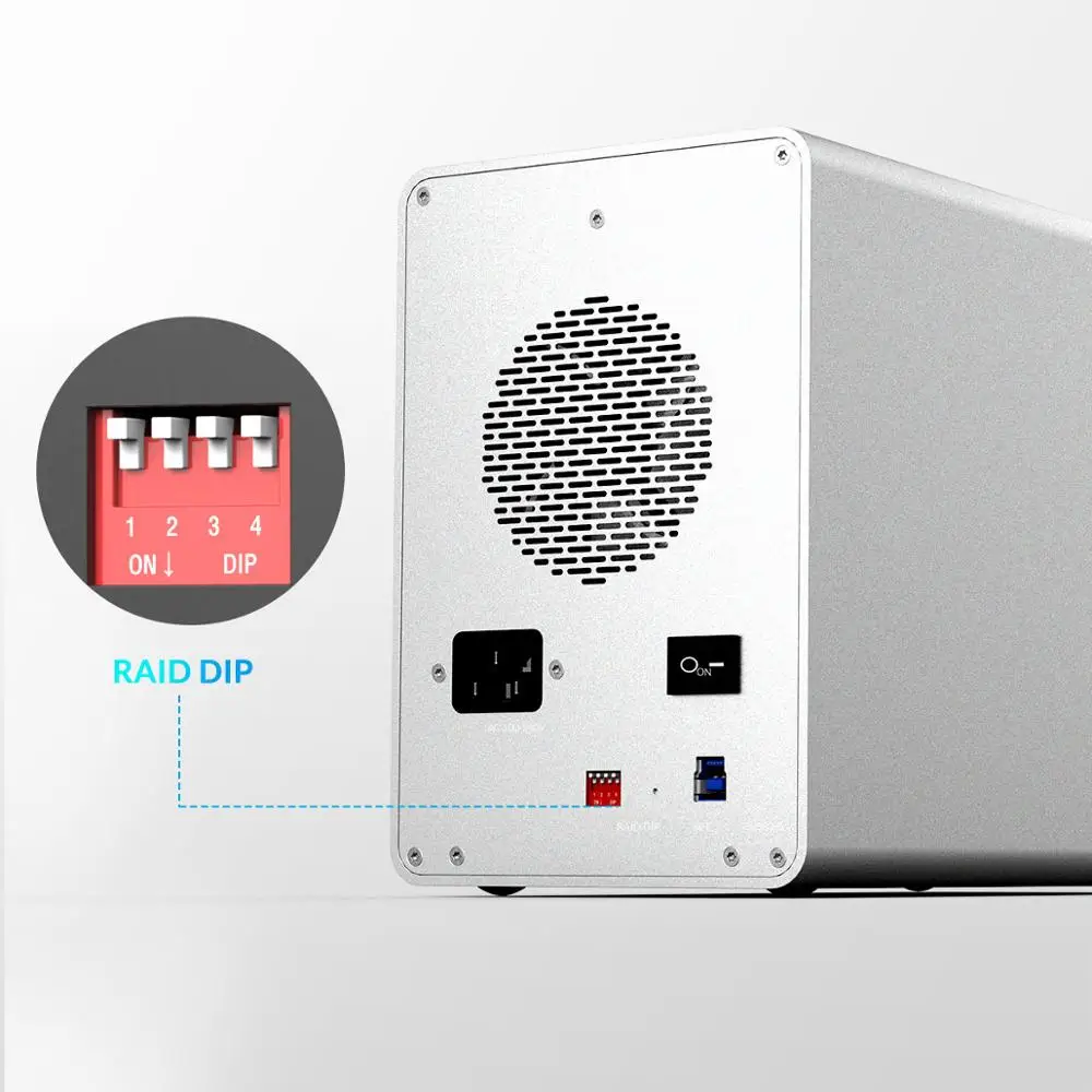 Док станция ORICO Multi Bay для жестких дисков предприятия алюминиевый 3 5 дюйма 32/64/80 ТБ