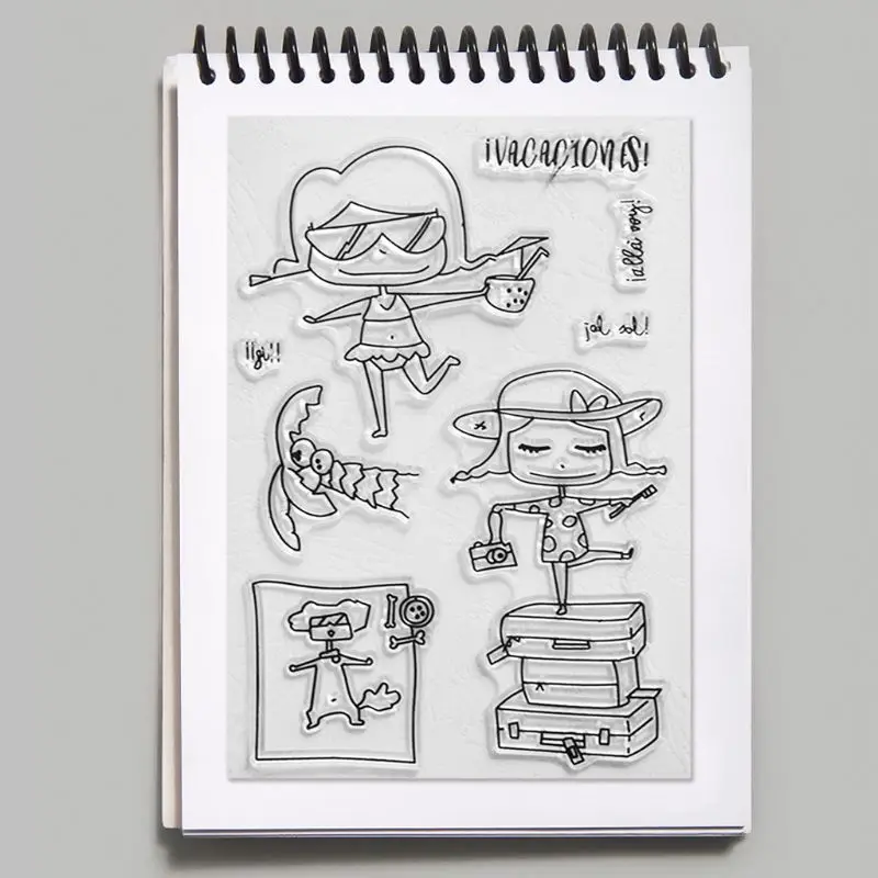 2021 Новый Туристический девушкая силиконовая прозрачная печать штамп DIY