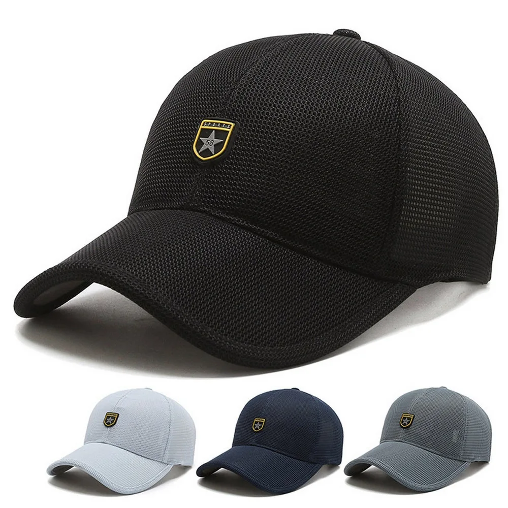 

Spring And Summer Male Baseball Caps Minimalist Style Cotton Five-Star Label Decoration Outdoor Sports Man Cool Hats