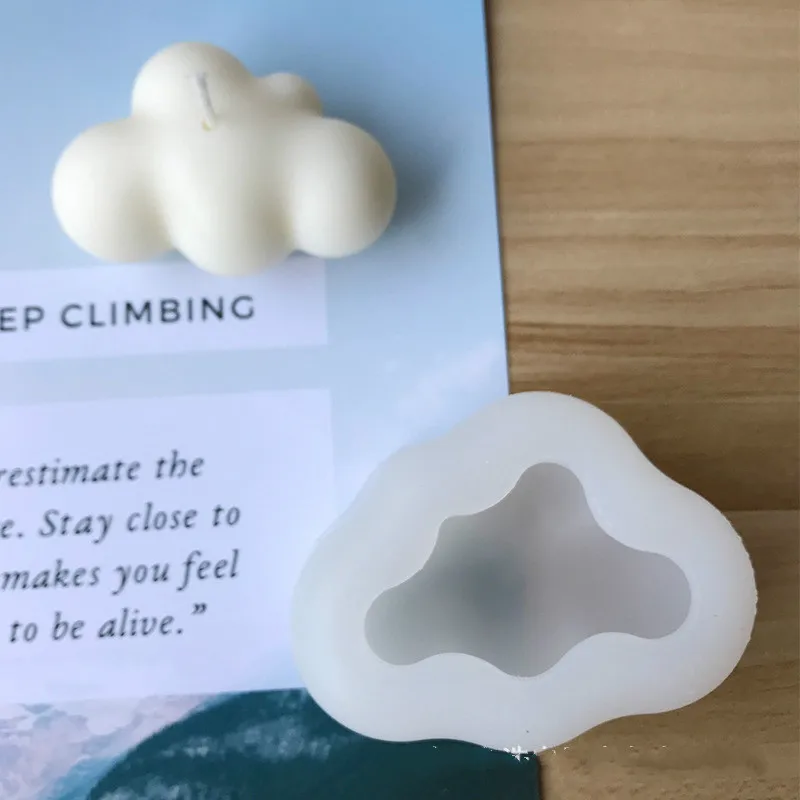 Aromatherapy Plaster Candle Solid 3D Big Cloud Silicone Mold Fondant Decoration Diy Soap Supplies 3d Wax | Дом и сад