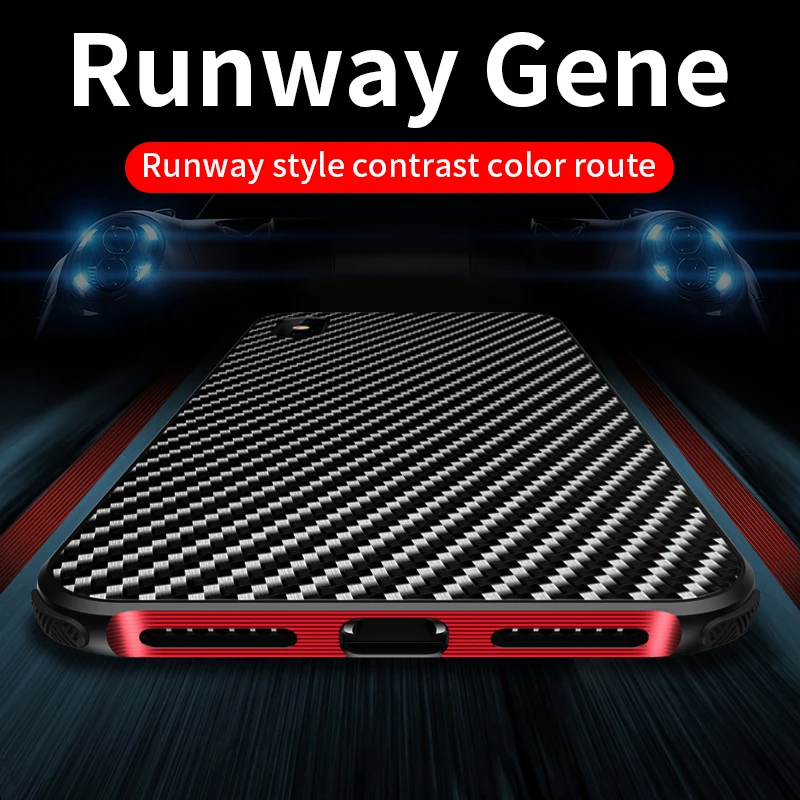 for iPhone Xs Max XR 7 8 Plus Case Metal Frame Bumper Aluminum Alloy Protection Cover Military-Grade Armor Carbon Fiber | Мобильные