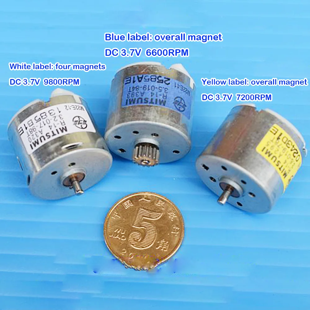 Бренд Japan MITSUMI микро 310 Электродвигатель 6 полюсов ротора DC 3 7 V 9800RPM Высокий